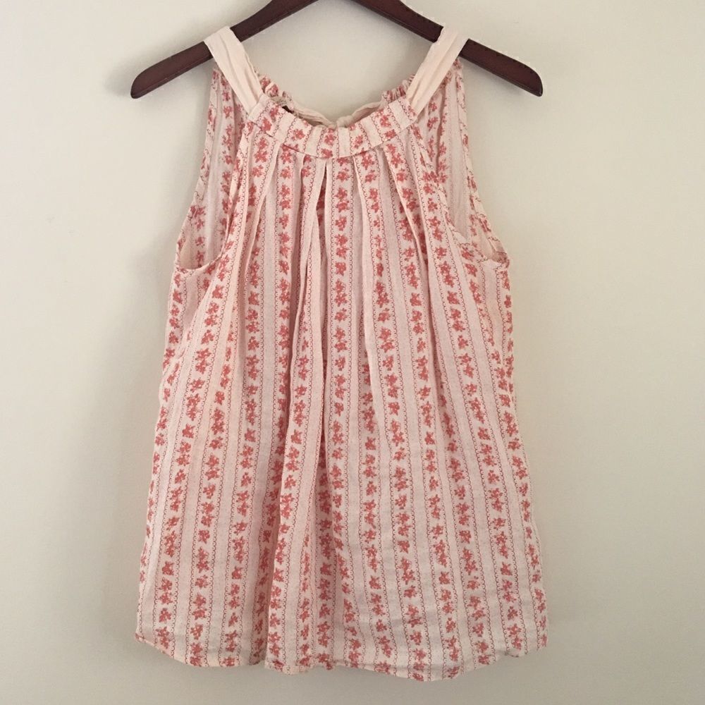 Bellambra boho linen sleeveless pattern top | Size Medium